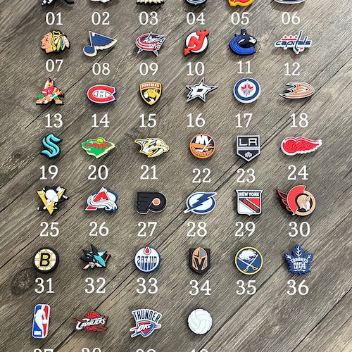 NHL Teams Hockey Croc Charm Shoe Bracelet Wristband Charms Etsy