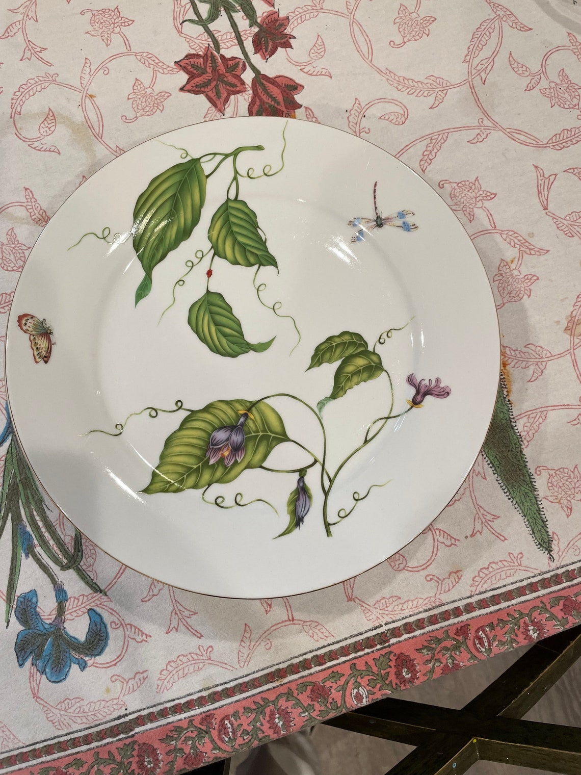 I. Godinger & Co China Salad Plates Jardin Style 8 Etsy