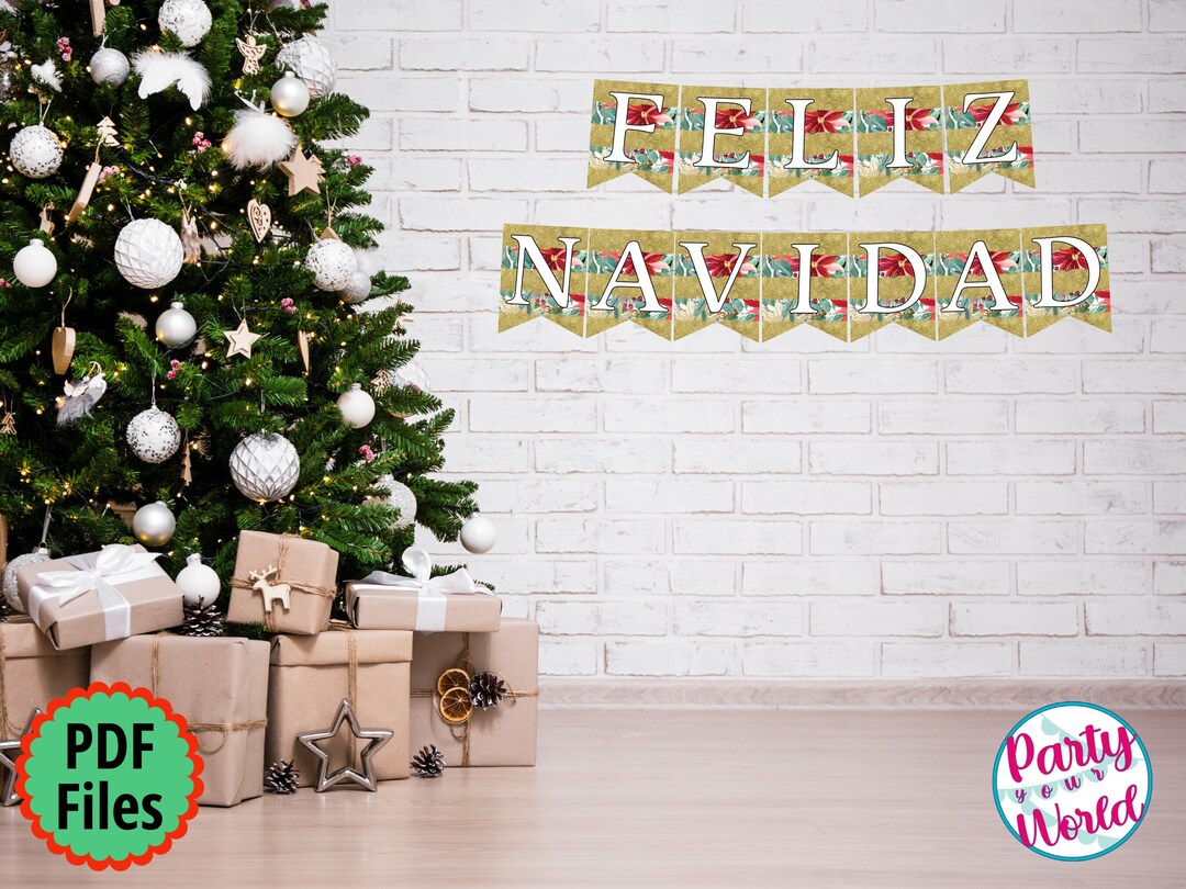Printable Feliz Navidad Banner Instant Digital Download - Etsy
