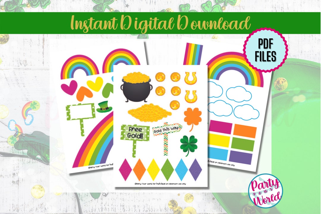 Printable Leprechaun Trap Kit St. Patrick's Day Kids
