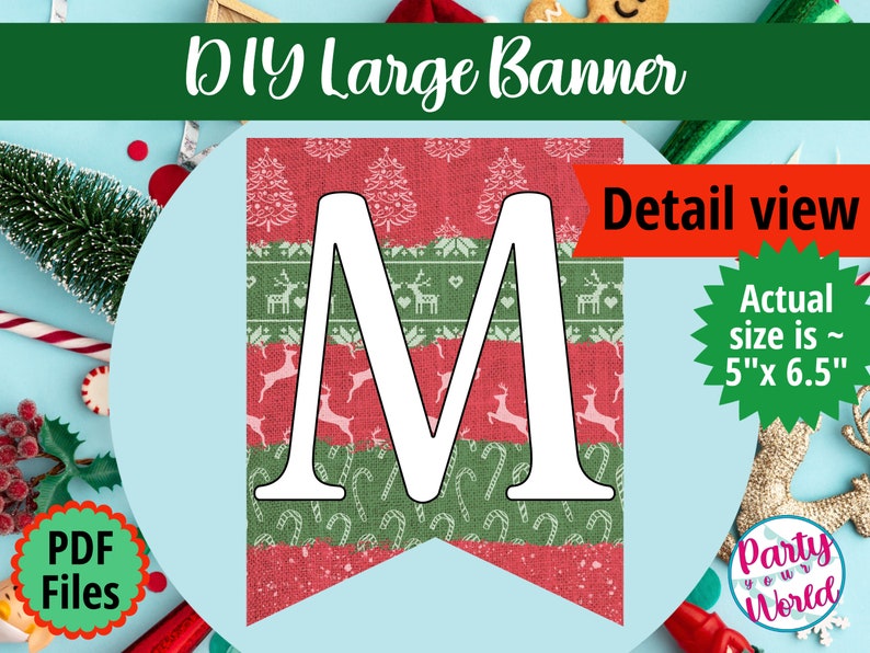Printable Feliz Navidad Banner , Instant Digital Download Christmas ...