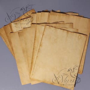 Tea Dyed Paper Pack – Choose 50 or 25 Sheets | Aged Vintage Look | 8.5x11" Hand-Stained Pages