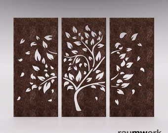 Trifoi privacy screen 3-piece - 4 mm Corten steel - approx. 2.2 m x 1.7 m