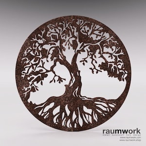 Tree of Life made of steel - Corten steel - d: 800 mm - 4 mm