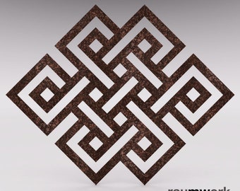 Infinite knot of eternity made of steel - 500 x 400 mm - 4 mm steel - Corten steel