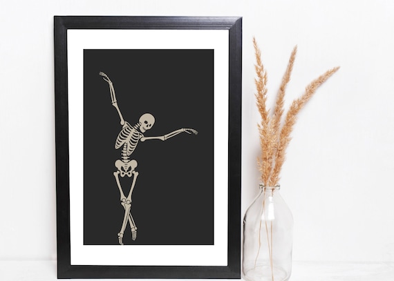PRINTABLE Skeleton Digital Print Wall Decor Instantly - Etsy