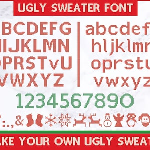 Hässliche Pullover Schriftart, Weihnachtsschrift SVG Cricut, Weihnachten SVG Buchstaben, Kalligraphie Schrift Weihnachten Cricut Schrift svg Schnitt Feiertagsschrift, Cricut
