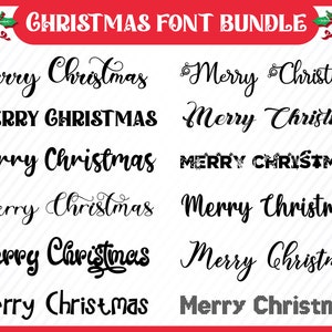 Pacote de Fontes de Natal | Fontes de Natal, Fonte de Natal OTF, Fonte de Natal SVG Cricut, Letras de Natal SVG, Fonte de Suéter Feio Cricut de Natal