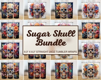 75 Sugar Skull Tumbler Designs Bundle 20oz Beautiful Sugar Skull Tumbler Wrap Bundle Sugar Skull Sublimation Designs Bundle Instant DIGITAL