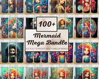 100+ Mermaid Tumbler Designs Bundle 20oz Mermaid Tumbler Wrap Bundle Mermaid Sublimation Designs Mermaid Bundle PNG DIGITAL Instant Download
