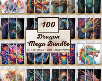 100 Dragon Tumbler Designs Bundle 20 Unzen Dragon Tumbler Wrap Bundle Dragon Sublimation Designs Dragon Bundle PNG DIGITAL Sofort Download