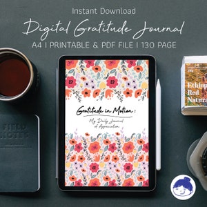 Gratitude Journal Printable Template: Daily Diary for Goodnotes)