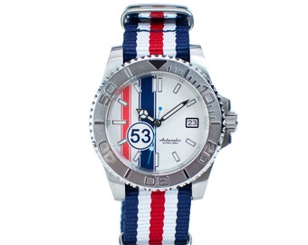 LUVBUG orologio subacqueo mod con quadrante herbie costruito a mano