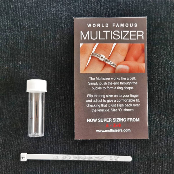 Ring sizer and vial for ashes and opal rings