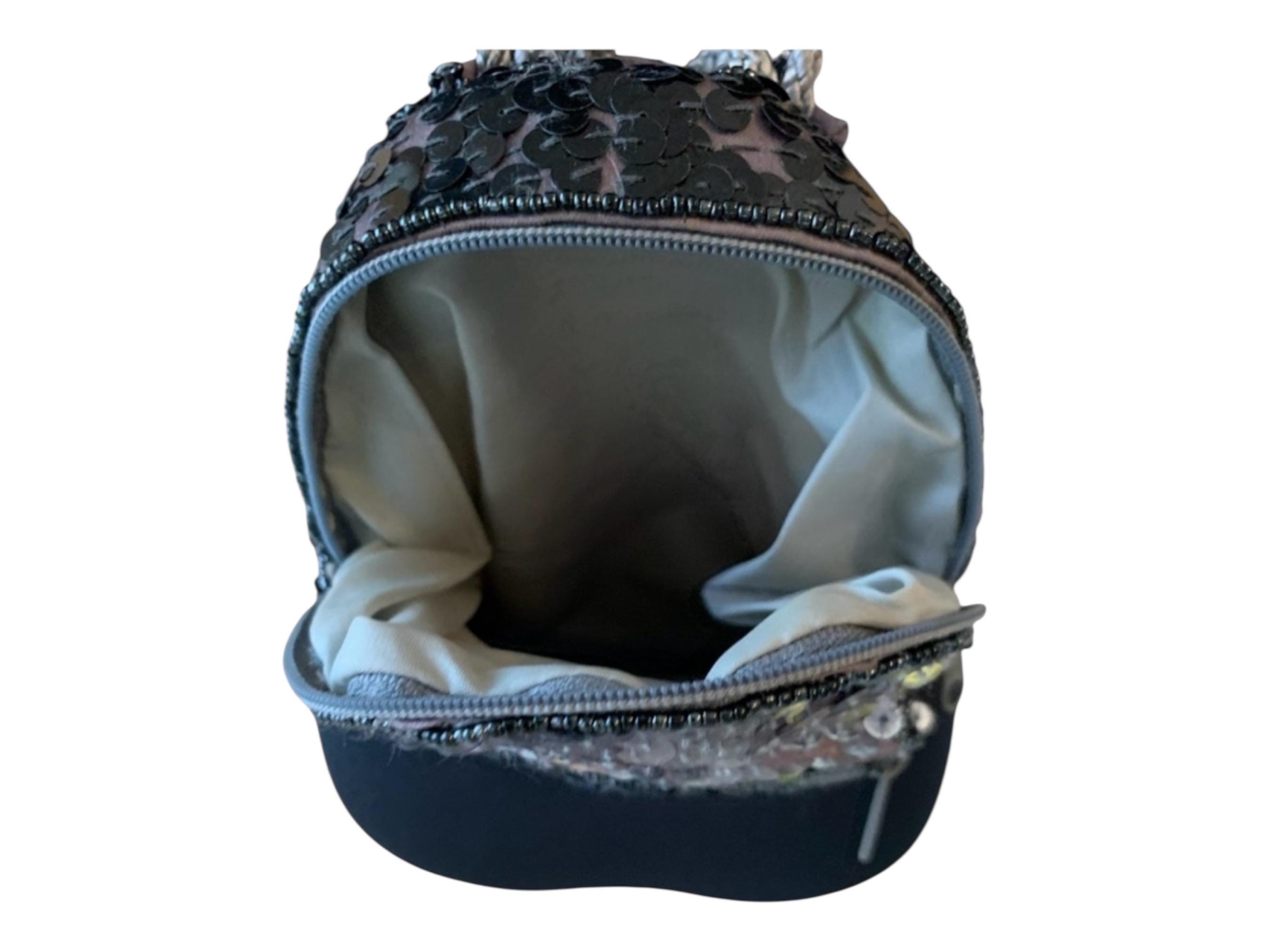 Rare Women’s Vintage 90s Sequinned Mini Backpack Pockets Zipper Long ...