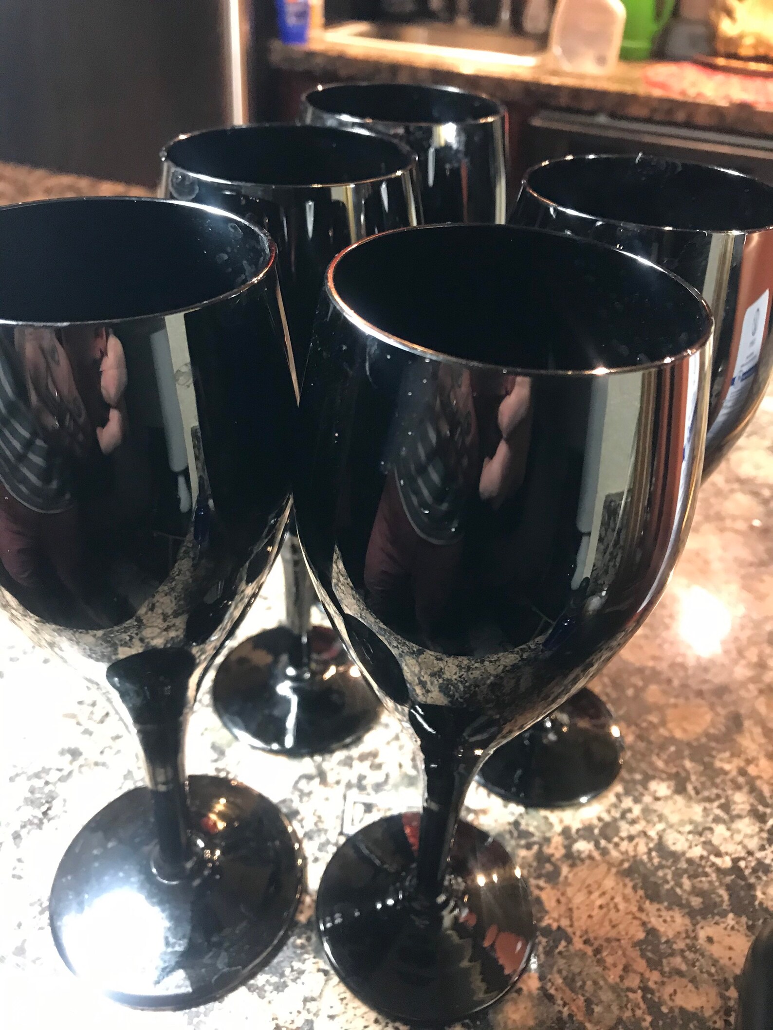 Vintage Elite Mikasa crystal black water glasses dark Etsy