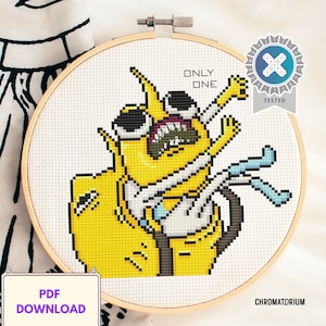 Lemongrab slechts één kruissteekpatroon tijd voor avontuur - pdf direct downloaden - compatibel met patroonhouder