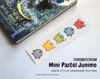 Stardew Valley - Mini Pastel Junimo Kreuzstich Lesezeichen Muster - PDF Instant Download