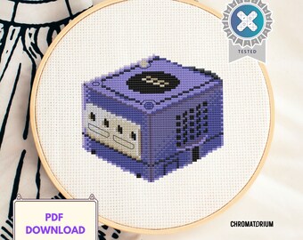 Game Cube-inspired Cross Stitch Pattern - PDF Instant Download - Pattern Keeper Compatible
