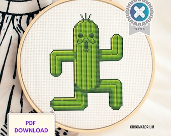 Motif de point de croix Final Fantasy Cactus : modèle gigantesque (téléchargement PDF)