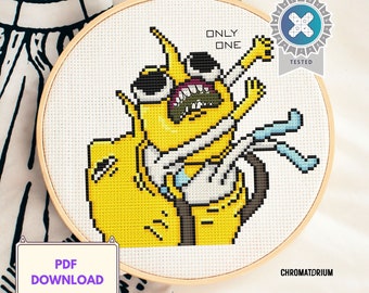 Lemongrab Only One Adventure Time Cross Stitch Pattern - PDF