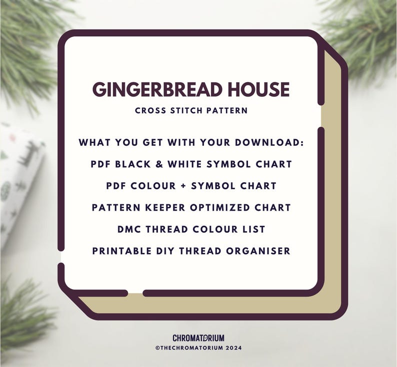 Gingerbread House Cross Stitch Pattern - PDF Instant Download - the ...