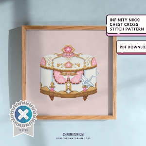 Infinity Nikki inspired Chest Cross Stitch Pattern - PDF Instant Download - The Chromatorium