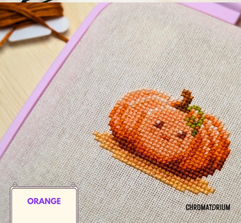 Kawaii Pumpkin Cross Stitch Pattern Set: Mini Autumn Decor (PDF Instant ...