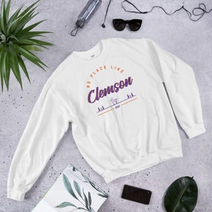 Clemson Sweatshirt, Unisex Tigers Crew neck Sweatshirt, Street College, Vintage Sweater