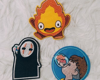 Patch animata ricamata termoadesiva Ghibli Manga