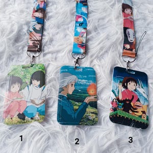 Porte Badge Carte Tour de cou Porte Clé Ghibli Japon Japan touch animé chihiro château ambulant princesse Mononoké
