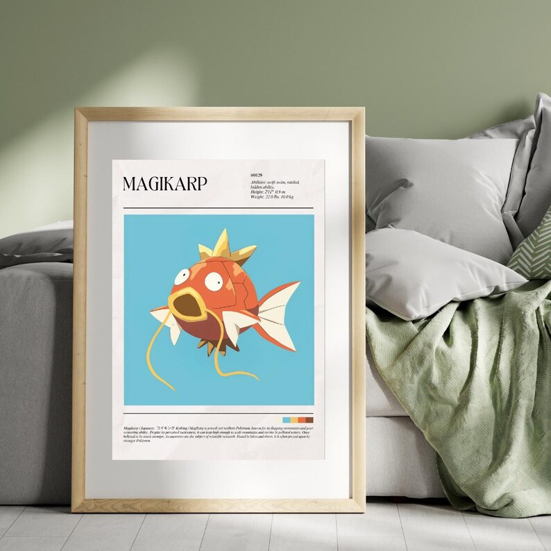 Magicarp Magikarp Pokemon Poster, Anime Gaming Wall Art (digital Download) - Etsy