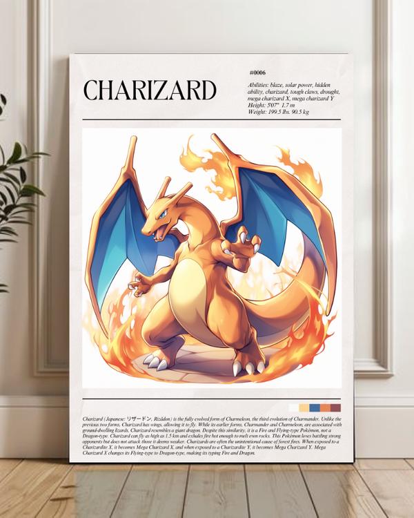 Charizard Pokemon Poster, Japanese Wall Art (digital Download) - Etsy