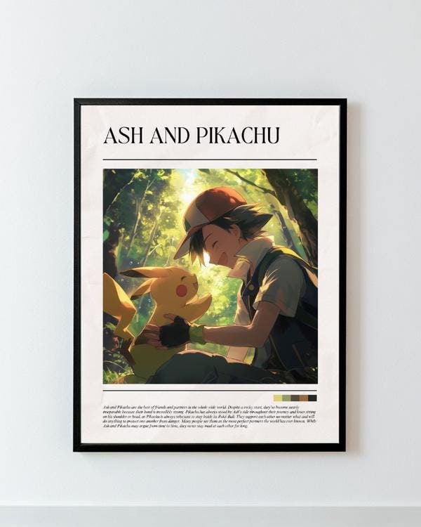 ピカチュウのポスター - Etsy 日本