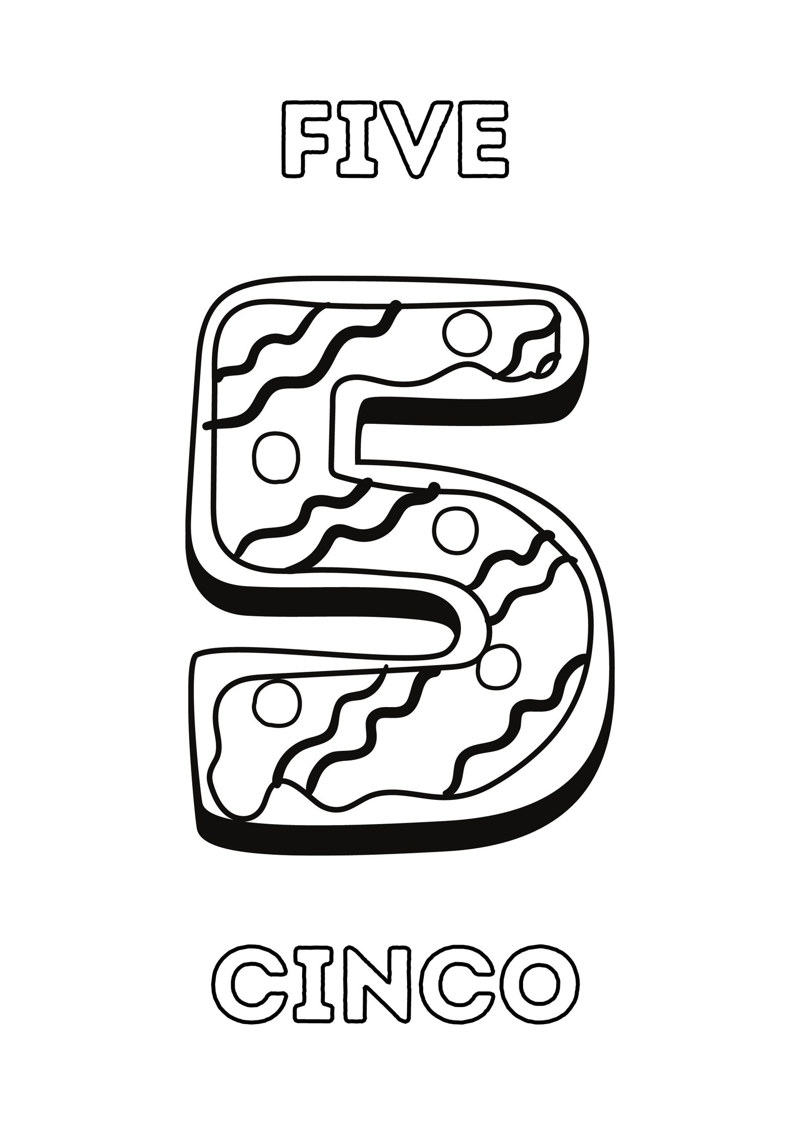 Spanish Number Coloring Sheets Sketch Coloring Page