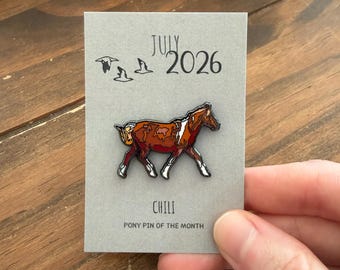 Cute Chincoteague Pony Enamel Pins