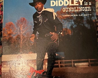Bo Diddley Is A Gunslinger Vinyl Record Vintage 1960 Checker Mono Recording  LP 2977 Chess Records