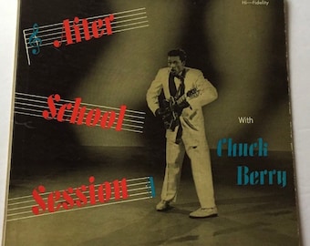 Chuck Berry After School Record Session Vintage 1957 Mono Chess 1426 Records Black Label 1950-tals Rock N Roll Vinyl