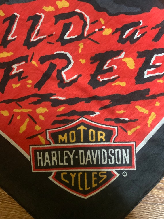 Bandana Scarf Vintage 1980s Harley Davidson Biker… - image 5