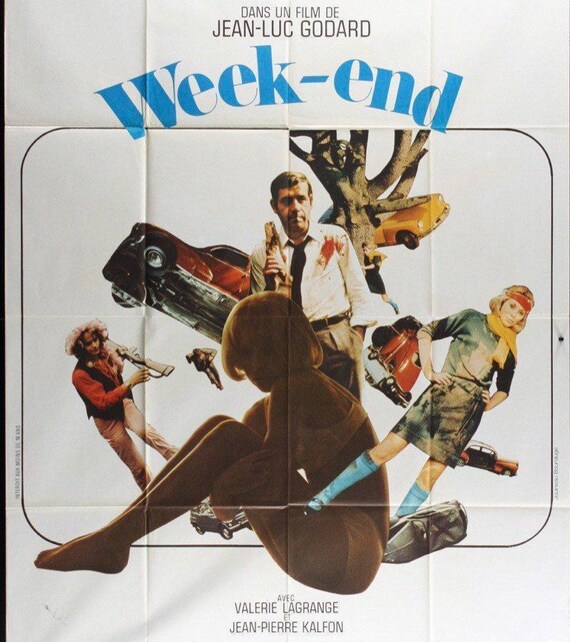 希少ヴィンテージポスター『ウィークエンド』1967年フランス版大判ポスター ウィークエンド 1967年 ジャン・リュック・ゴダール監督 | 映画