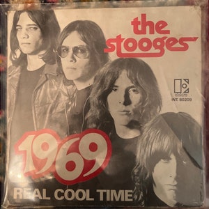 The Stooges Record 1969 Original First French Pressing Elektra Records INT 80209 1969/Real Cool Time 7” Vinyl Iggy Pop Punk