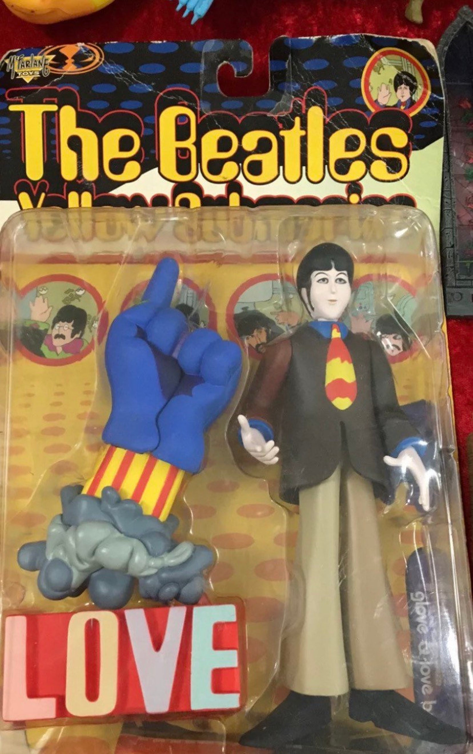 Beatles Mcfarlane Figurine Vintage 1990s Yellow Submarine 60s Psychedelic Pop Stars Set Etsy