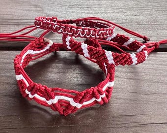 Pulsera trenzada con la bandera de Letonia, pulsera de fuerza, patriótica