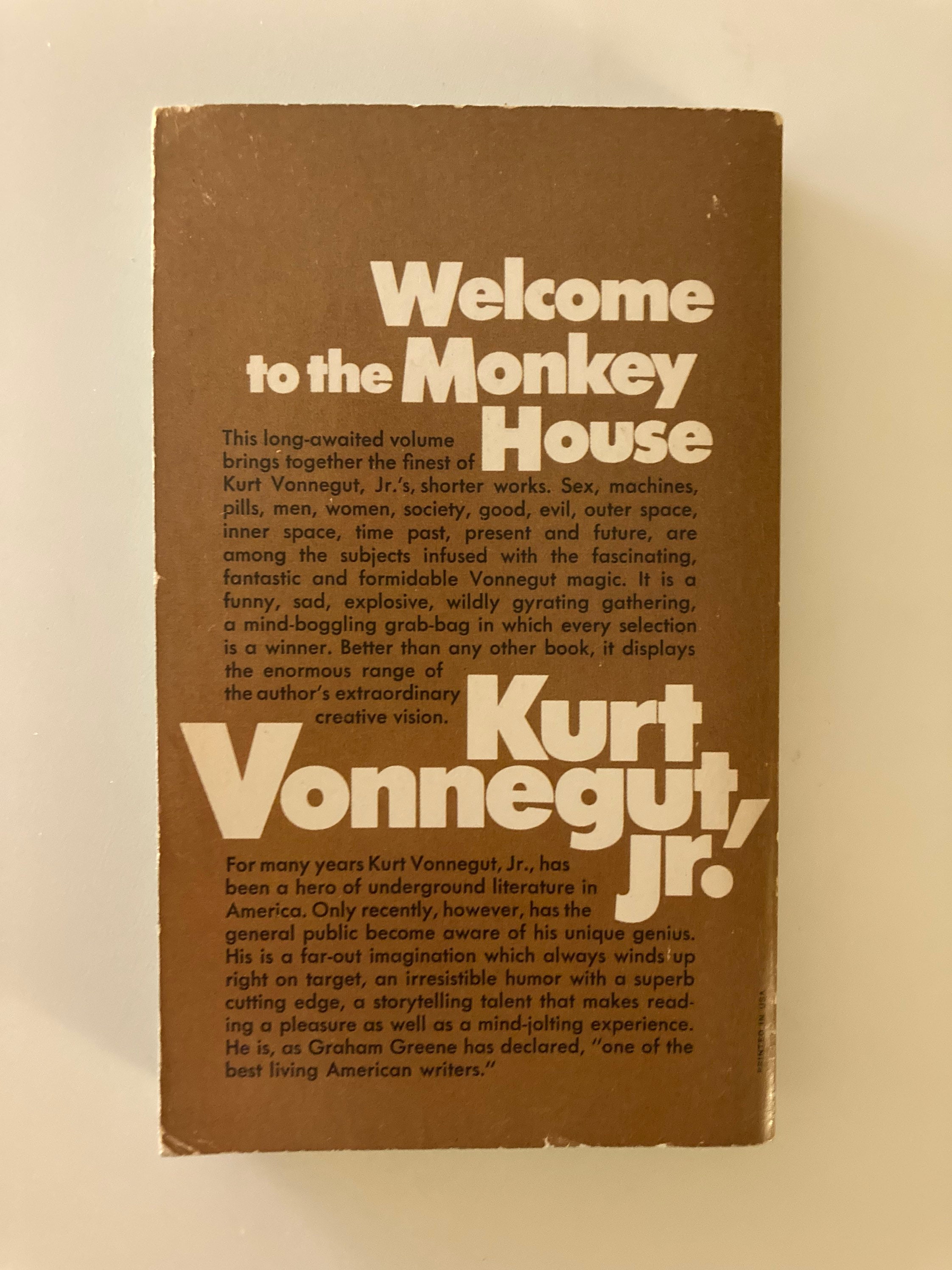 Welcome To The Monkey House Dark Web 1st Printing Welcome To The Monkey House by Kurt Vonnegut Jr. | Etsy