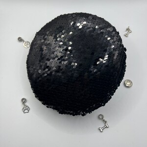 Black Sequin Beret