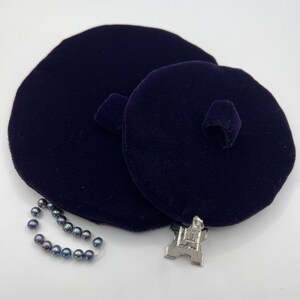 Purple Velvet Pet Beret: Elegant Holiday Costume