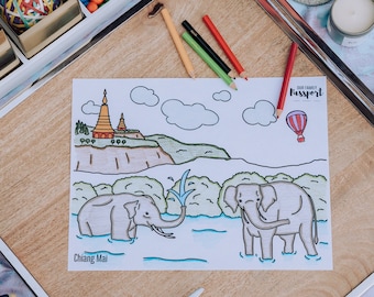 Chiang Mai Thailand Coloring Page