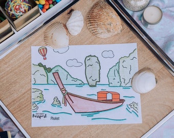 Phuket Thailand Coloring Page