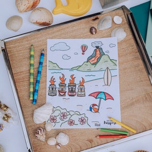 Maui Hawaii Volcano Coloring Page