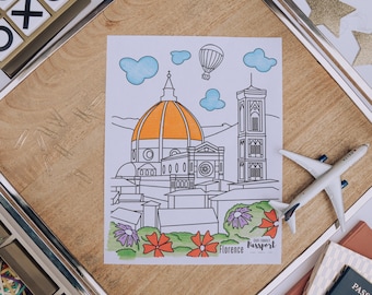 Florence Italy Coloring Page
